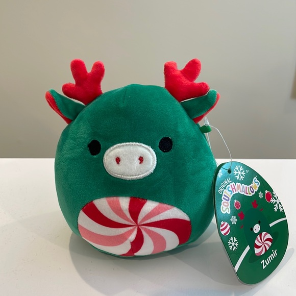 Squishmallows Other - ⚡️NWT 5” Zumir the Peppermint Moose Christmas Squishmallow